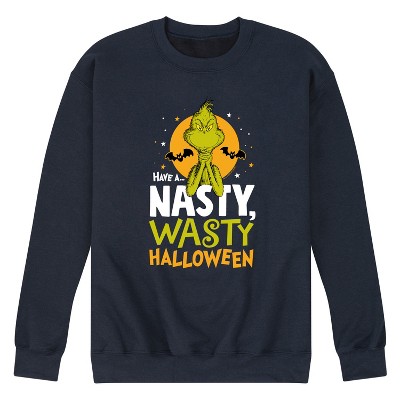 Men's - Dr. Seuss - The Grinch Nasty Wasty Halloween Graphic Fleece Sweatshirt