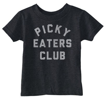 Toddler Funny T Shirts Picky Eaters Club Sarcastic Food Graphic Novelty Tee for Toddlers - Crazy Dog Toddler T Shirt For Foodies