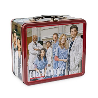 Toynk Grey's Anatomy Cast Metal Tin Lunch Box Tote | 8 x 7 x 4 Inches