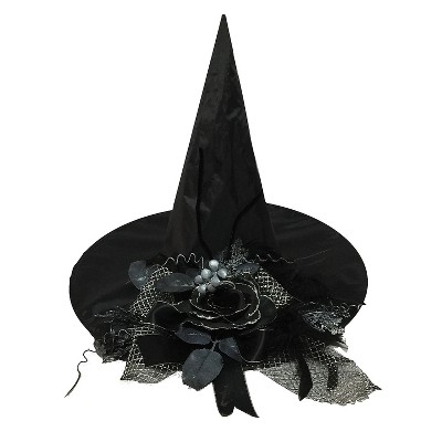 Halloween Express 18 in Women's Witch Hat with Flower