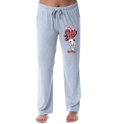 Looney Tunes Womens' Tweety Bird Puddy Tat Character Sleep Pajama Pants Grey