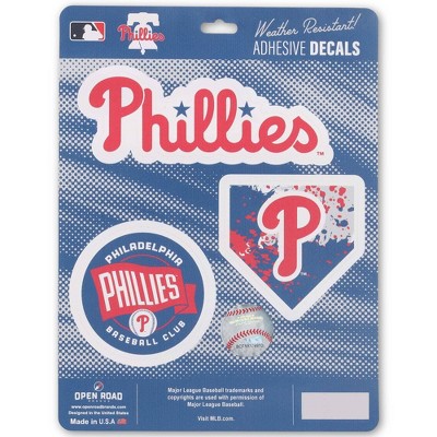 MLB Philadelphia Phillies Sticker Decal - 3pk: Vinyl Wall Sign Panels