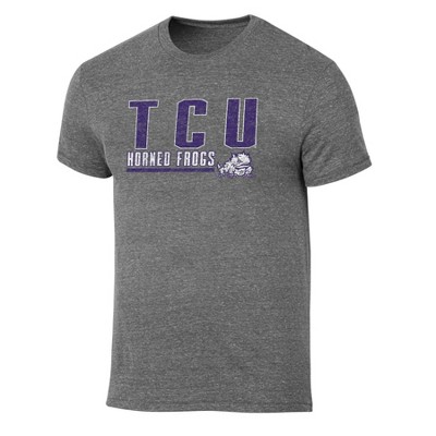 NCAA TCU Horned Frogs Men's Gray Tri-Blend Short Sleeve T-Shirt
