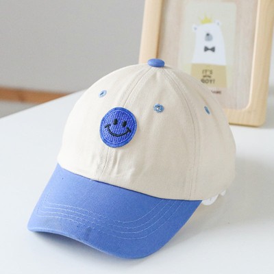 MyKids-USA Baby Smiley Embroidered Pattern Color Matching Design Sunshade Peaked Hats