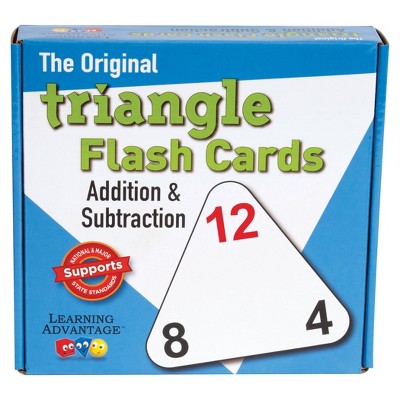 Learning Advantage The Original Triangle Flash Cards, Addition & Subtraction, Set of 20