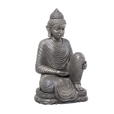 36" Magnesium Oxide Buddha Sculpture for Garden & Outdoor Decor - Olivia & May