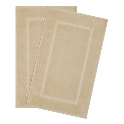American Soft Linen 100% Cotton Turkish Bath Mat Set, 2 Piece 20x34 inches Bath Mats for Bathroom