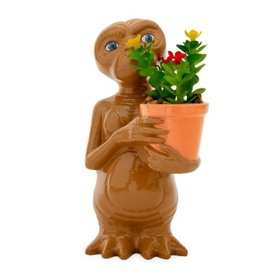 Silver Buffalo E.T. The Extra-Terrestrial 7-Inch Ceramic Planter With Artificial Succulent