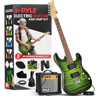 Pyle 6-String Electric Guitar Kit with 10W Amplifier & Accessories