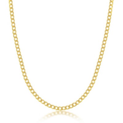 Links of Italy Sterling Silver 3mm Cuban Chain  - Available Sizes: 18  , 20  , 22  , 24  Inches