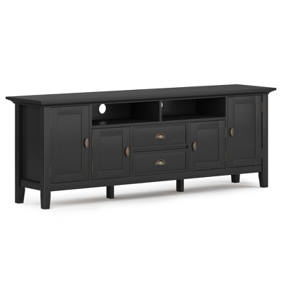 72" Solid Wood Transitional TV Media Stand with Two Drawers, Two Framed Doors and Adjustable Shelves for Living Room and Bedroom