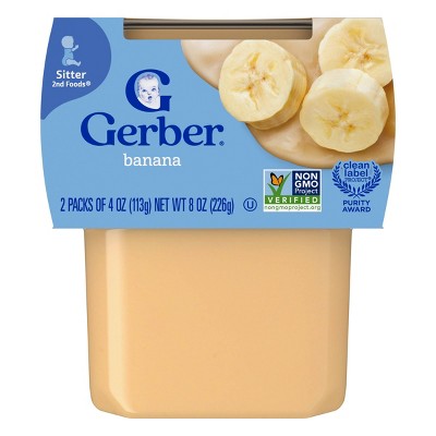 Gerber Baby Food Stage 2 Banana Puree Tub - 2ct/8oz