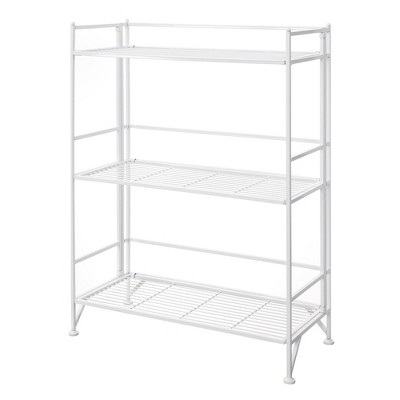 32.5"  Breighton Home FlexiSpace 3-Tier Wide Foldable Metal Shelf