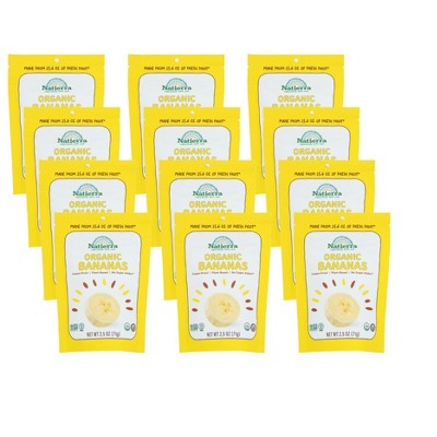 Natierra Organic Freeze-Dried Bananas - Case of 12/2.5 oz