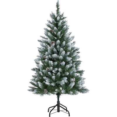 Christmas Tree, Artificial Christmas Tree with Medium Round Pinecone Decoration, Metal Base Easy Assembly for Home, Office, Party, Holiday Decor