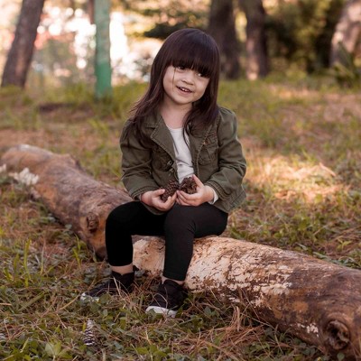 Ola! Otter Girls’ Leggings – Black | Comfortable Everyday Toddler Bottoms| Soft Cotton Pants for Girls| Classic Wardrobe Essential for Girls