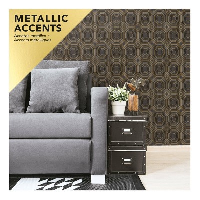 RoomMates Bees Knees Peel & Stick Wallpaper: Removable Vinyl, Geometric Honeycomb, Modern Decor, 28 Sq Ft Coverage