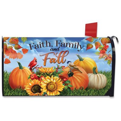 Briarwood Lane Mailbox Cover  - Standard Size - Faith Family and Fall For Fall Mailbox Cover