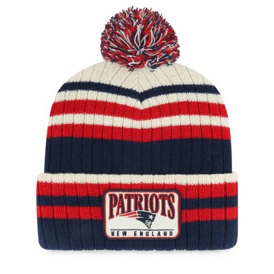 NFL New England Patriots Streak Knit Beanie: Sports Team Logo, Adult Sizing