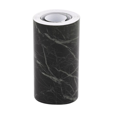 Unique Bargains Living Room Floor Self-adhesive Skirting Wall Border Sticker Black 16.4Ft
