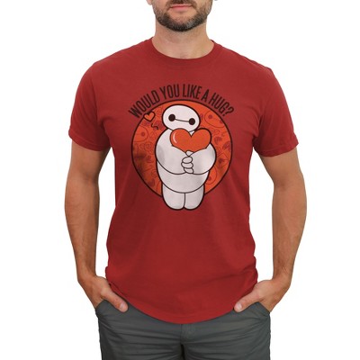 Men's Big Hero 6 Valentine's Baymax Likes Hugs T-Shirt