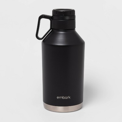 64oz Stainless Steel Growler Black - Embark™: Vacuum-Insulated Canteen