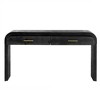 YOOCOZZ MDF Silhouette Console Table with Two Top Drawers and Open Style,Unique Retro - 2 of 4