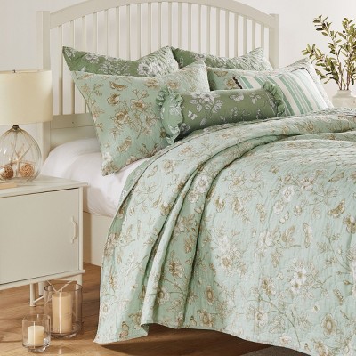 Greenland Home Fashions Olivia 3-Piece Full/Queen Quilt Set, 90x90 Inch