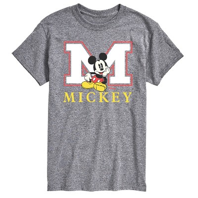 Men's - Disney - Mickey M Block Letter Short Sleeve Graphic T-Shirt