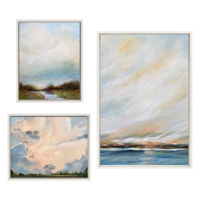 Kate & Laurel All Things Decor: Sylvie Nature Scene Canvas Art by Mary Sparrow, Set of 3