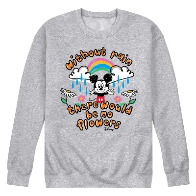 Men's - Disney - Mickey Mouse Without Rain No Flowers Graphic Fleece Sweatshirt