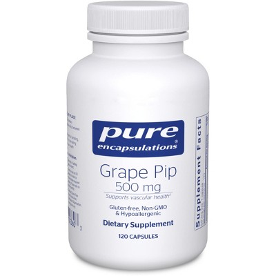Pure Encapsulations Grape Pip 500 mg - Supports Vascular Health - 120 Capsules