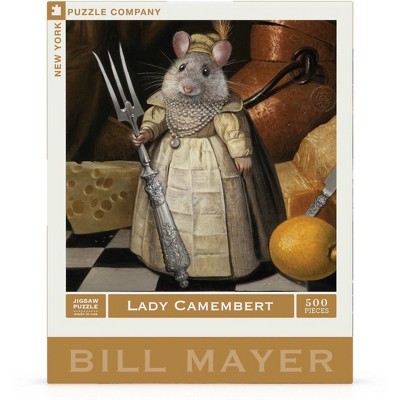 New York Puzzle Company Lady Camembert 500 Piece Puzzle