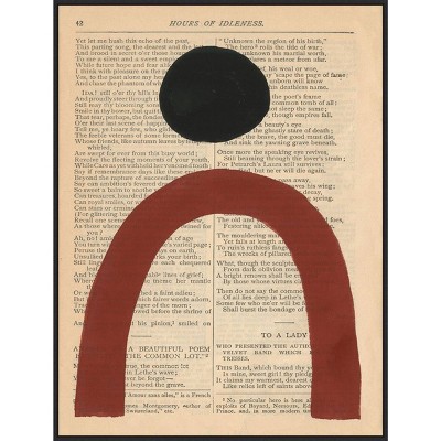 32" x 42" Modern Prose VI by W. Stramel Framed Canvas Wall Art Print - Amanti Art: Large Vertical Lithograph