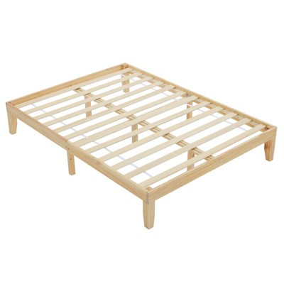 Karl Home Pine Wood Frame Full Size Platform Bed Wood Color