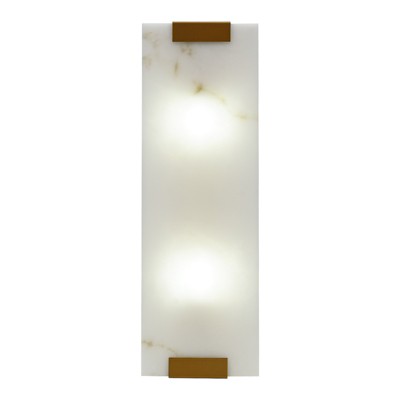 YIYIBYUS Modern Marble Wall Light Hand Carved Rectangular Wall Sconce