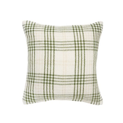 C&F Home Sage & Gold Plaid Throw Pillow, 18" x 18"