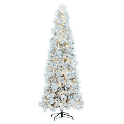 Vickerman Flocked Atka Pine Artificial Christmas Tree 3MM Warm White PreLit