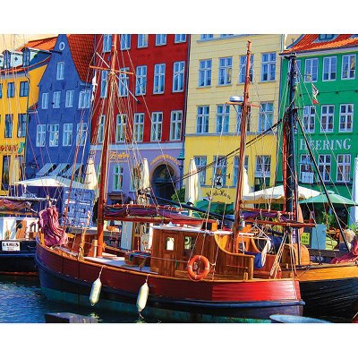 Springbok Copenhagen Waterfront Jigsaw Puzzle 1000pc: Travel Theme, Paperboard Material, Memory Skills & Shapes
