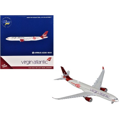Airbus A330-900 Commercial Aircraft "Virgin Atlantic" (G-VSRB) Gray with Red Tail 1/400 Diecast Model Airplane by GeminiJets