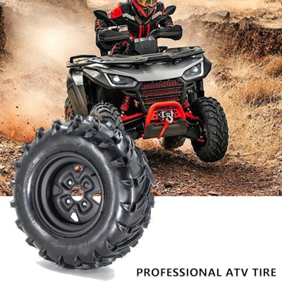 Set Of 2  ATV Tires,6PR UTV Tires with 12" Wheel Rim 4 Bolt,All-Season 12" Rim,For ATV UTV Trail Off-Road Mud Sand Terrain