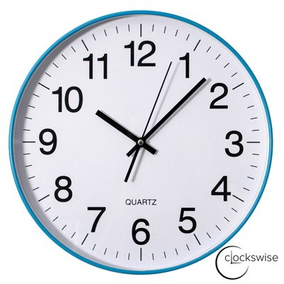 Clockswise Black Analog Clock – Silent, Non-Ticking for Wall, Office Desk, Table and Shelf, Battery-Operated Perfect for Home Office