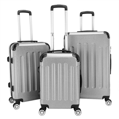 Karl Home 3in1 Set Portable ABS Trolley Case 20 inch / 24 inch / 28 inch Black