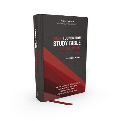 Nkjv, Foundation Study Bible, Large Print, Hardcover, Red Letter, Comfort Print - by  Thomas Nelson