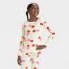 Kids' Long Sleeve Snuggly Soft Pajama Set - Cat & Jack™ Cream - 3 of 4