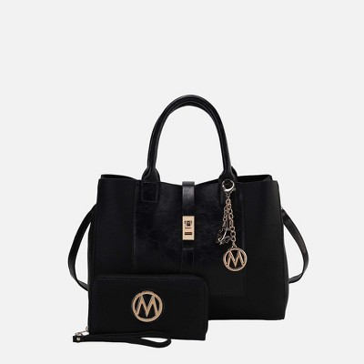 MKF Collection Yola Women’s Satchel Vegan Leather Bag and Wallet by Mia K- 2PCS Set