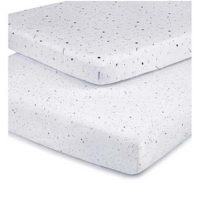 Ely's & Co. Baby Fitted Pack n Play - Mini Crib Sheet   100% Combed Jersey Cotton  2 Packs Gender Neutral