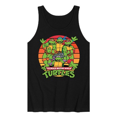 Men's - Teenage Mutant Ninja Turtles - Retro Sunset Circle Graphic Tank Top
