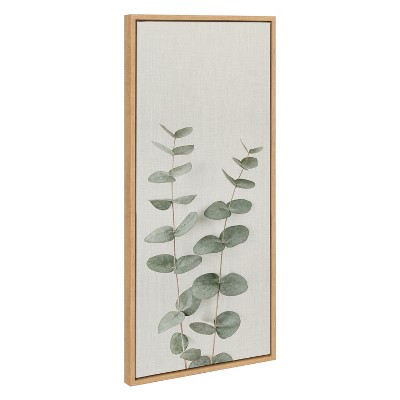 Kate and Laurel Sylvie Eucalyptus Botanical II Framed Canvas by The Creative Bunch Studio