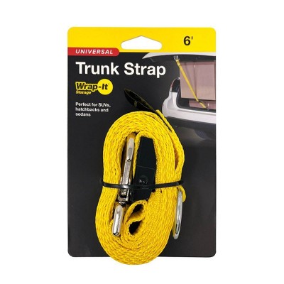 Wrap-It Universal Trunk Strap: Yellow Cord Organizer & Cable Management with 2-Year Warranty